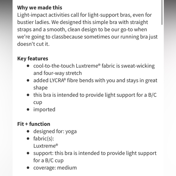 Lululemon Straight Up Bra
Banana Leaf White Black - Picture 3 of 6